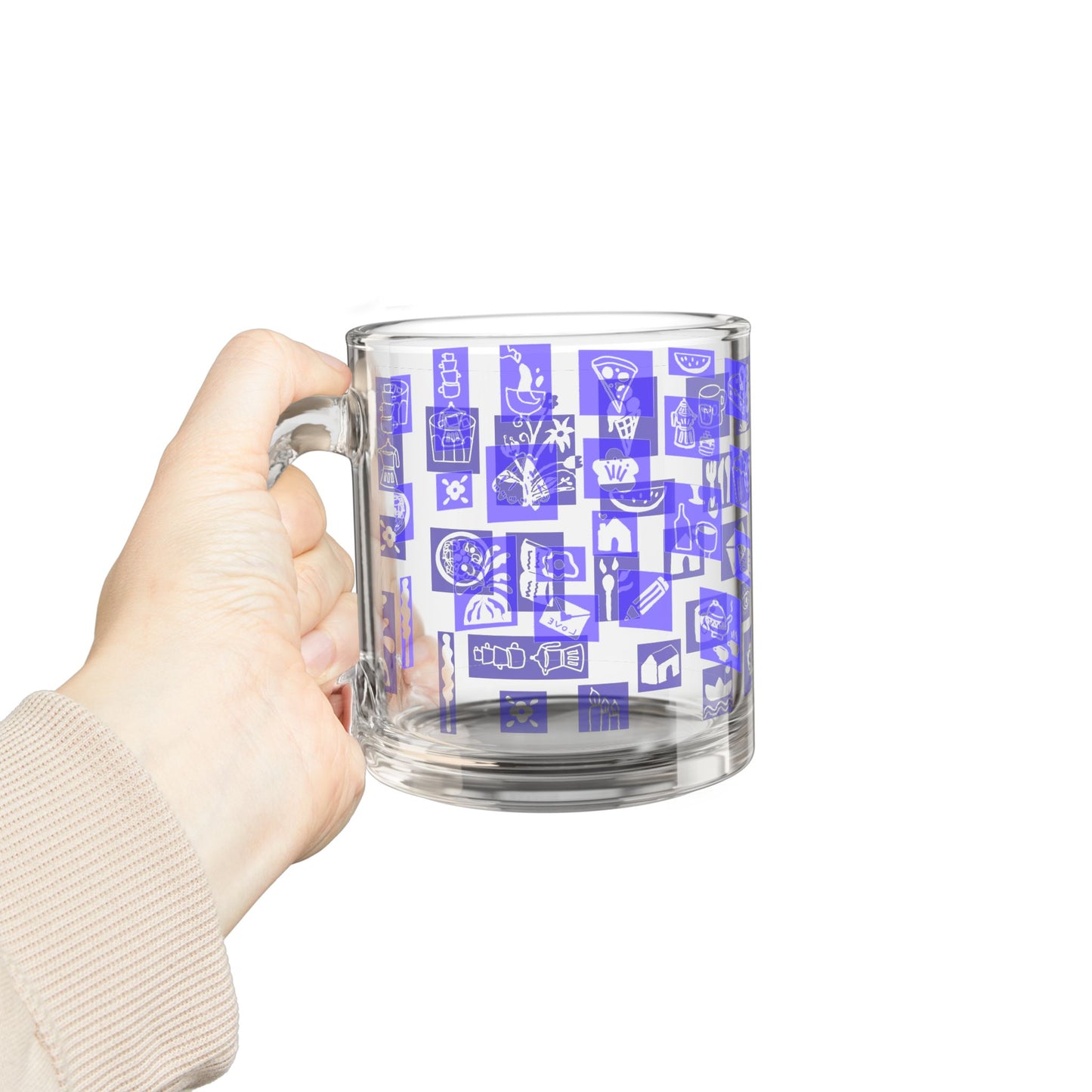 everyday sketches glass mug (0.3 l)