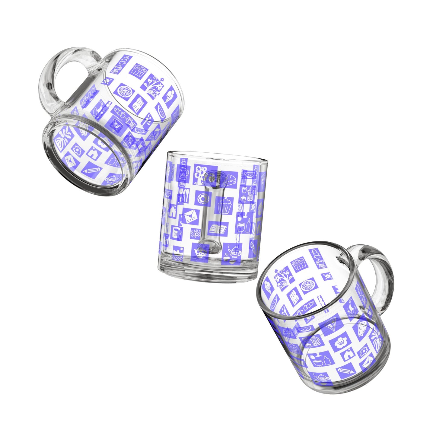 everyday sketches glass mug (0.3 l)