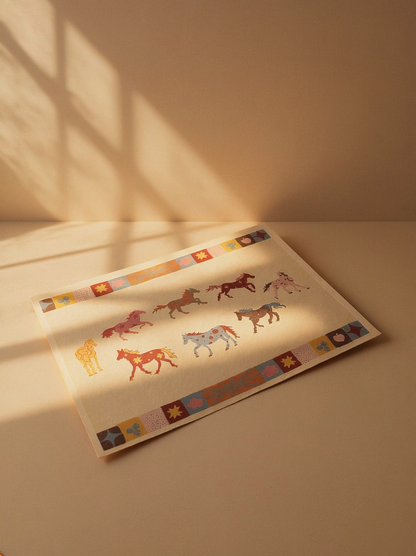 year of the horse premium matte paper poster 21x29.7 cm