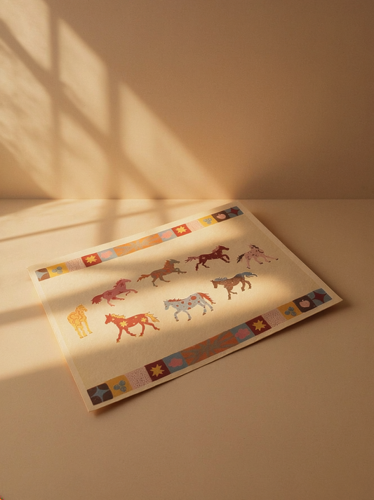 year of the horse premium matte paper poster 21x29.7 cm